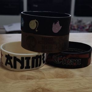 Rubber anime bracelets